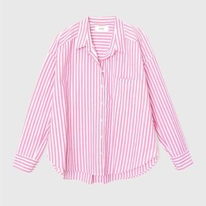 Xirena Jordy Striped Pink & White Button-Up Shirt